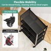 KWRRI 4-Tier Metal Foldable Shelf Shelving Rack Organizer on Rolling
