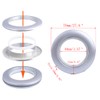 32 Pack Curtain Grommet, Inner Diameter 1-9/16"(40mm) Curtain Eyelet Rings