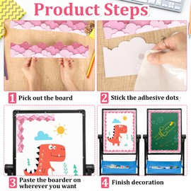 49.6ft Pink Sky Clouds Bulletin Board Border, Cloud Shape Classroom Borders Trim for Bulletin Board，Bulletin Board Decorations for Back to School Classroom Office Door Wall Decor (Pink Cloud)