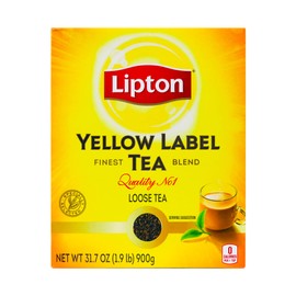 Lipton Yellow Label International Blend | Premium Tea |Black Tea | Rich Flavor for Traditional Chai | Loose Tea | 900 Grams (Pack of 1)