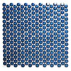 Mosaic Knob Plain Cobalt Blue Glossy Ceramic Mosaic