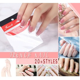 French Tip Nail Decoration Strip Sticker Stencil Guides Manicure Art-Precision Stencil Strips for Flawless Nail Art Designs