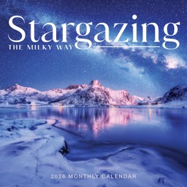 Stargazing Calendar 2026 | The Milky Way | Marble City Press | 2026 12 Month Wall Calendar | 12" x 24" | Dark Skies, Night Stars, Astronomy | Small Family Owned Business | Sustainable Plastic Free Packaging, Thick Art Paper