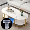 ANCIRS 100 pcs Assorted Glass Top Table Bumpers with Stem,