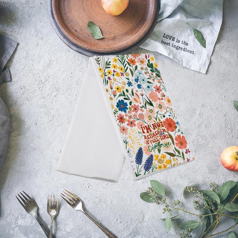Gammie Kitchen Towel Retired Grandma Kitchen Decor Happy Retirement Gift
