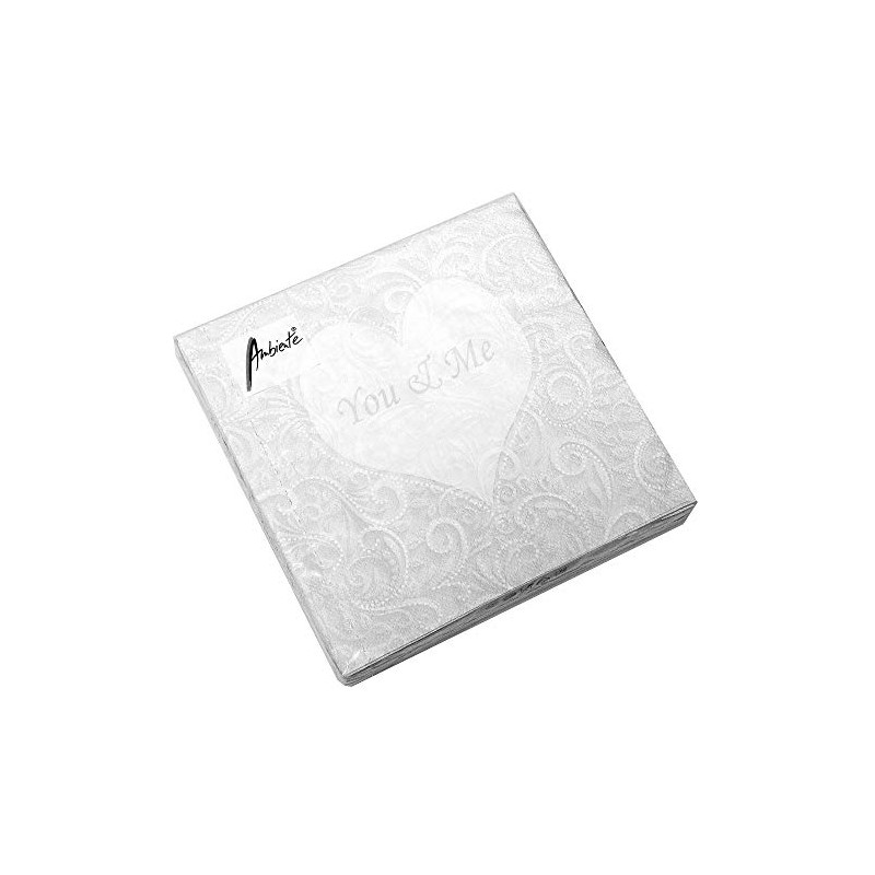Servietten Ambiente YOU & ME champagne , Hochzeit Du +