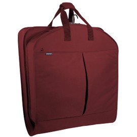 WallyBags Deluxe Travel Garment Bag with Two Pockets, Merlot, 40-inch