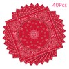 40Pcs Red Bandana Western Party Napkins 3 Ply Red bandanas