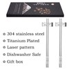 TIICOO Metal Chopsticks Reusable 2 Pairs Titanium Plated 18/8 Stainless