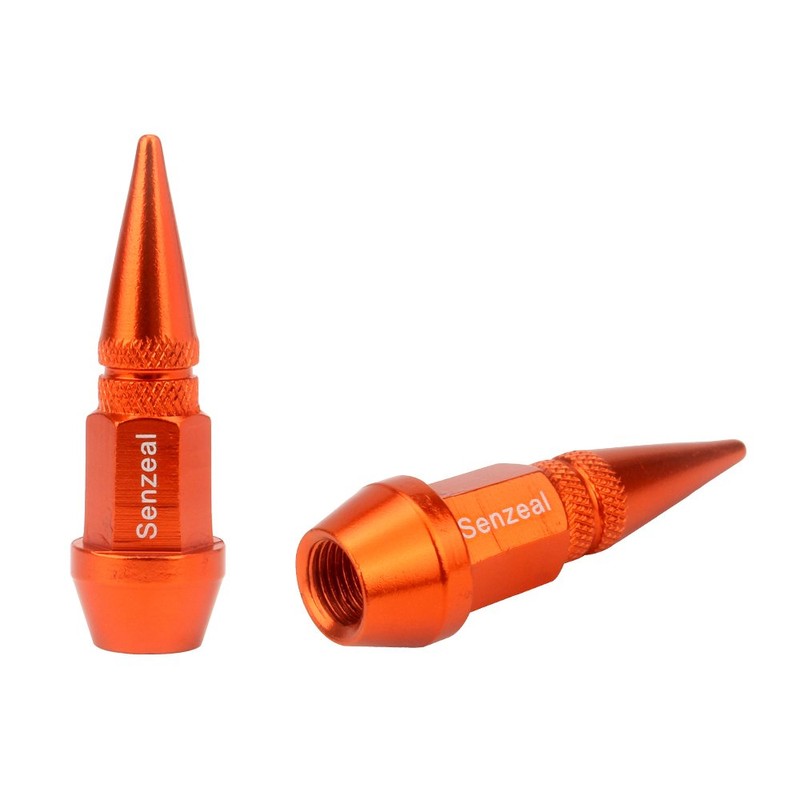 Senzeal 4X Long Impale Spike Style Polished Aluminum Valve Stem