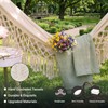 Canvas Tassel Hammock Bohemian White Double 2-Person — GRSECPO