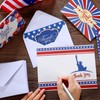 Ctosree 160 Sets Patriotic Thank You Cards with Envelopes Include