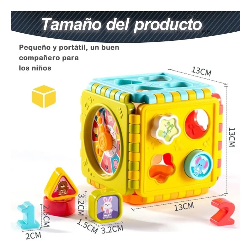 Juguete Niños Didáctico Educativo 6en1 Cubo Actividades Bebé