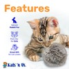 Kats'N Us 2 Inch Real Rabbit Fur Pom Pom Cat