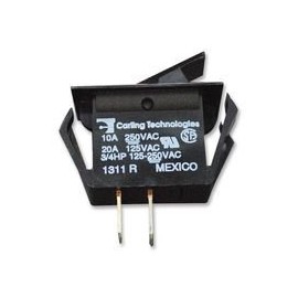 CARLING TECHNOLOGIES TA22B-TLB-B-XLT1 SWITCH, ROCKER, SPST, 20A, 250VAC, BLACK (1 piece)