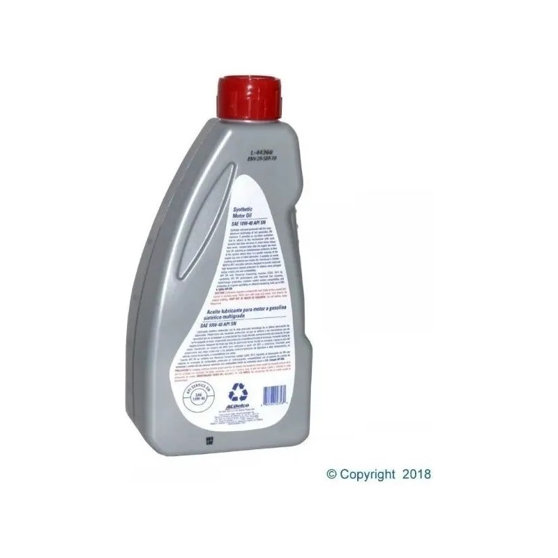 Aceite Sintetico Sae 10w40 Para Motor 946ml
