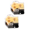 Gadpiparty 2pcs Car Audio Power Distribution Block Splitter Kit Input