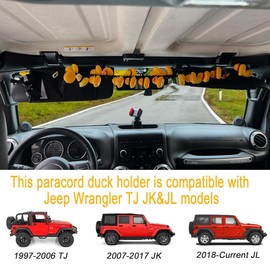Duck Mount Holder for Jeep,Paracord Duck Holder Compatible with Jeep Wrangler TJ JK&JL,Purple(1PCS)