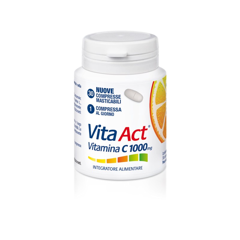 Vitamina C Act 1000mg, Integratore Alimentare in Compresse Masticabili, a