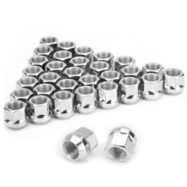 9/16-18 Lug Nuts, 32Pcs Open End Acorn Bulge Wheel Lug Nuts, Zinc Finish, 21mm Length for 2002-2010 Ram 1500 2500 3500 SRT,2005-2011 Dodge Dakota, 2004-2009 Dodge Durango Hummer H1 and More Wheels