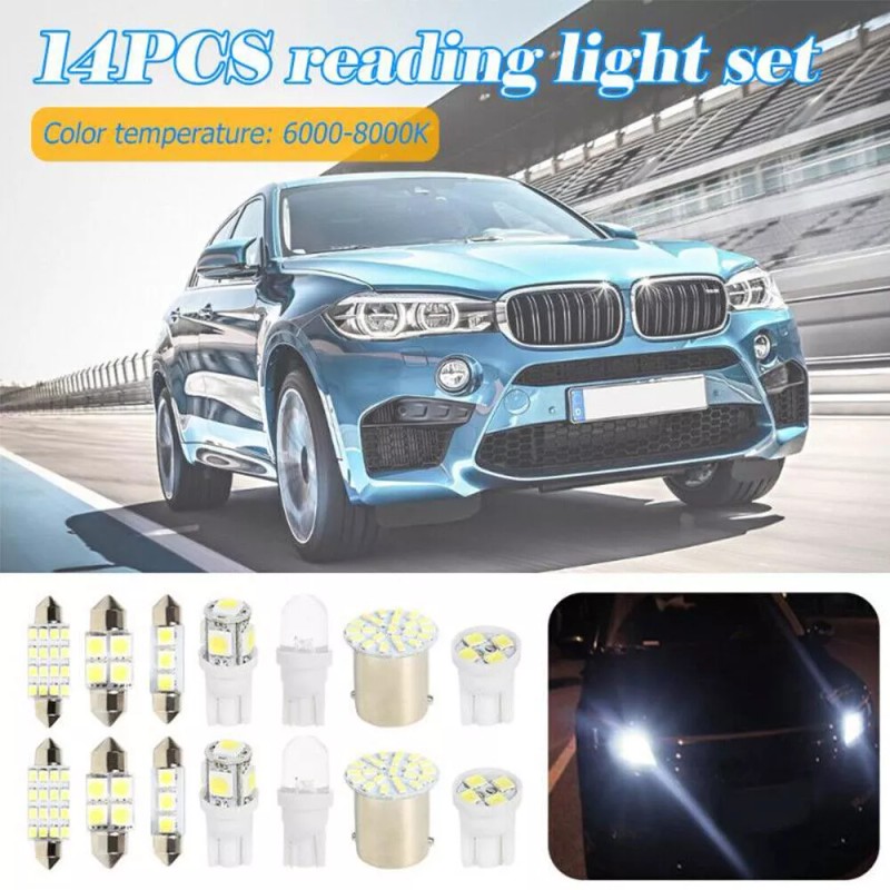 zoo3026 14x LED Car Interior Kit for Map Dome License