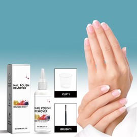 Instant Cuticle Remover + Nail Care Pen, Magic Eliminator, Removes False Nails Quickly and Easily and Protects Nails, Suitable for All Types of Artificial Nails