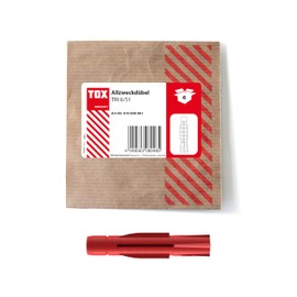 TOX 6 x 51 mm, Tri All-Purpose Dowels, Dowels for Reliable Attachments in Almost All Building Materials, Pack of 6 in a Resealable and Environmentally Friendly Paper Packaging, 010600061, Red