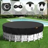 HIGHTQURO 15Ft Round Pool Cover,Heavy Duty Waterproof Round Pool Covers