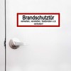 Pack of 100 Fire Door Stickers 21 x 7.2 cm