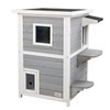 Petsfit Outdoor Cat House, 2 Story Outside Cat Shelter Condo