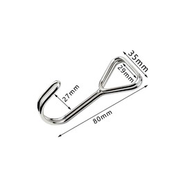 Gotetiso Pack of 10 Spiral Hooks S Hooks Rings Expander Hooks with Eyelet Universal Hooks for Expander Rope Metal Hooks Tie Down Straps Hooks Tarpaulin Tensioner Stainless Steel Hooks Tarpaulin Hooks