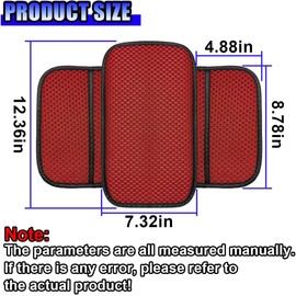Funda para consola central de coche, cojín de reposabrazos de refrigeración con 2 bolsas de almacenamiento, almohadilla de codo transpirable, protector de consola central, accesorios
