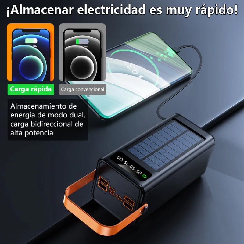 Linterna Exterior Del Banco De Energía Solar 70000 Mah