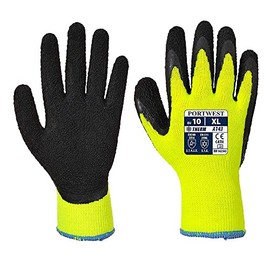Portwest A143 Thermal Soft Grip Glove Yellow/Black, X-Large