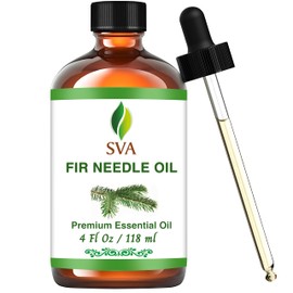 SVA ORGANICS SVA Fir Needle Essential Oil – 4 Fl Oz – 100% Natural Fir Needle Oil - for Diffuser, Hair Care, Face, Skin Care, Aromatherapy, Scalp and Body Massage, Soap and Candle Making – with Dropper