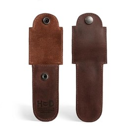 Hide & Drink, Leather Double Edge Protector Case/Barber Razor Sheath Handmade Includes 101 Year Warranty :: Bourbon Brown