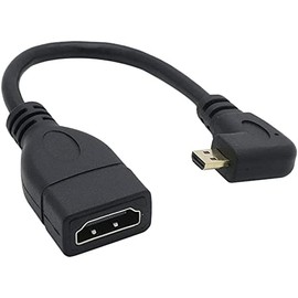 Access AV10RL Right L Type HDMI Female to Micro HDMI Male Type D to Type A 90° Micro HDMI Converter Cable, Gold Plated Connector + Microfiber Cloth Included