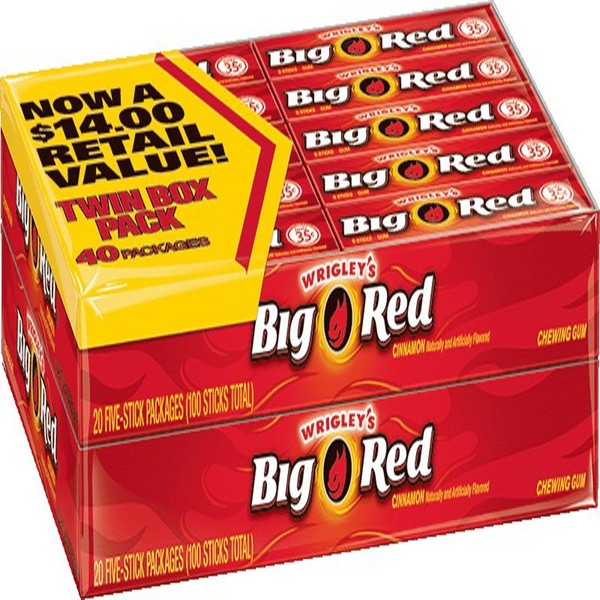 Big Red Gum Twin Box - (2) 40 Ct. Packs