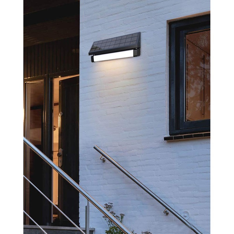 Solar Powered Motion Sensing Self-Contained Outdoor-Indoor LED Wall Step Security