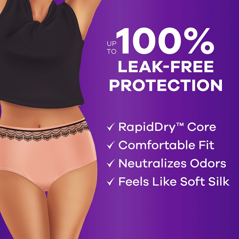 Always Discreet Boutique Adult Incontinence & Postpartum Underwear for Women,