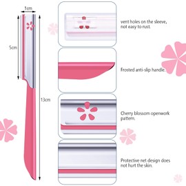 Dermaplaning Tool Eyebrow Shaver, Easy to Use Womens Facial Razor Hair Removal, Practical Hair Remover Blade for Eyebrows and Peach Fuzz – Facial Shaver for Women, Gentle Skin Exfoliation Blade