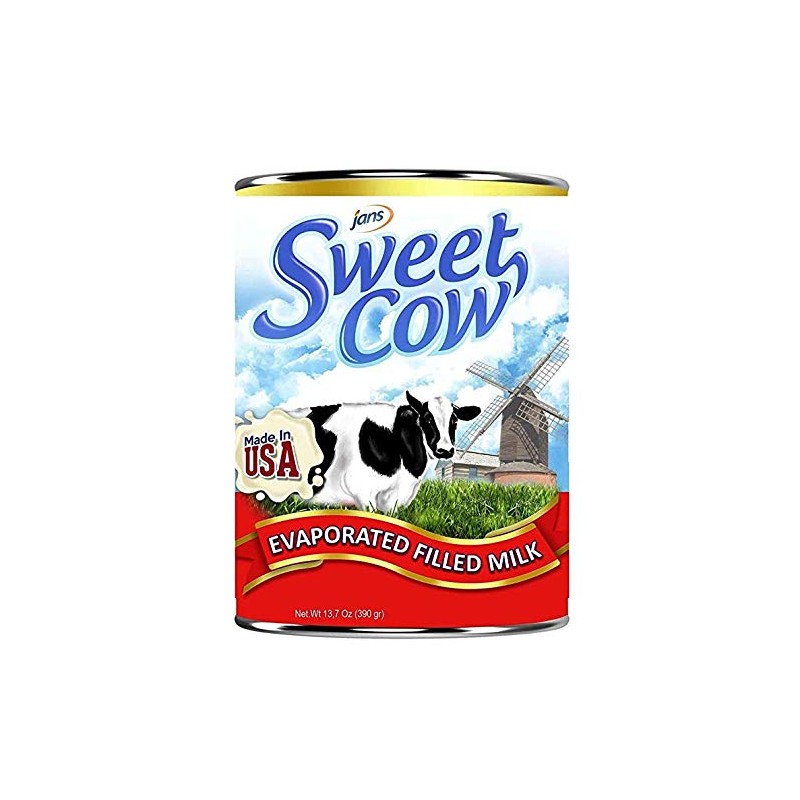 Jans Sweet Cow Evaporated Milk, 13.7 oz (Pack of 24)
