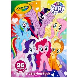Crayola My Little Pony Coloring Book with Stickers, Gift for Girls and Boys, 96 Pages, Ages 3, 4, 5, 6