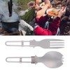 Portable Folding Titanium Spork Fork Outdoor Camping Cutlery Travel Tableware(Fork
