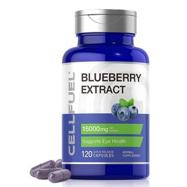 Max Blend: Blueberry/Bilberry Extract, 55x Concentrate, 120 Capsules, 60-Day Supply, Anthocyanin, Focusing Adjustment Support, CELLFUEL from N.Y.