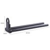 Drfeify Snag Bar Ears, Black Durable Aluminium Snag Bar Ears