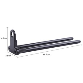 Drfeify Snag Bar Ears, Black Durable Aluminium Snag Bar Ears For Windproof Fishing Rod Control For Bite Alarm