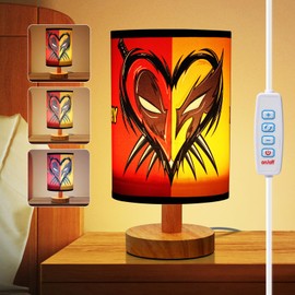 Best Friend Table Lamp, Classics Action Figures Kids Night Light, 3 Colors & Dimmable Nightstand Lamp for Beside Bedroom Decor, Christmas Birthday Gifts for Best Friends BFF Men Couples