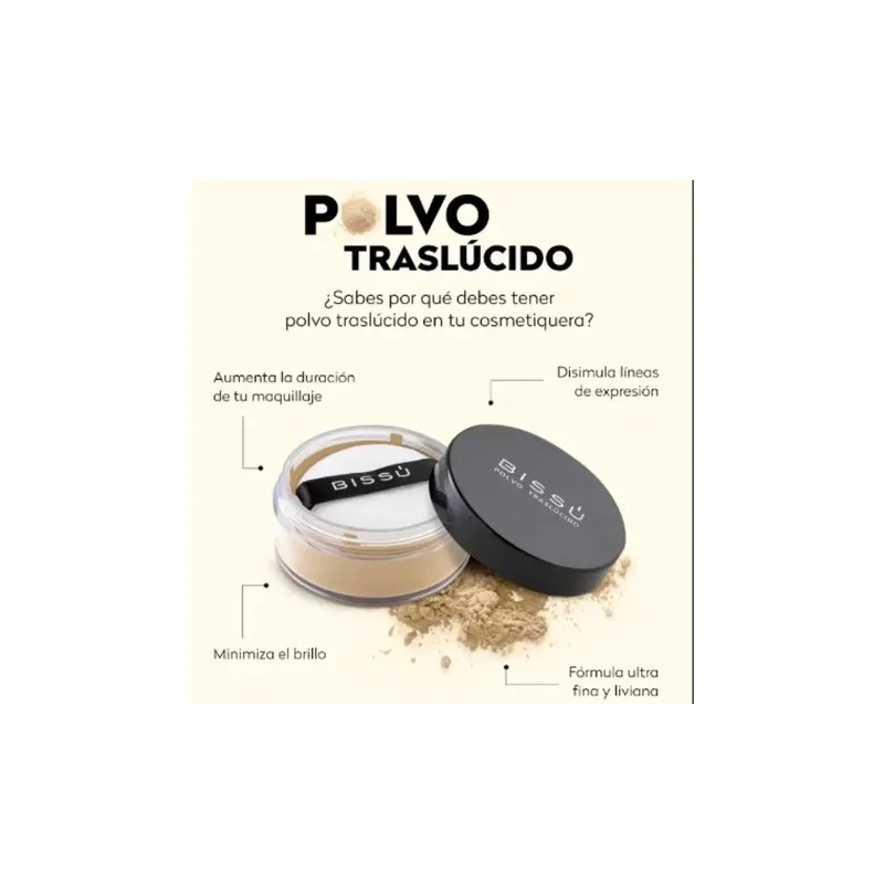 Polvo Traslúcido Bissú Maquillaje Natural Ligero