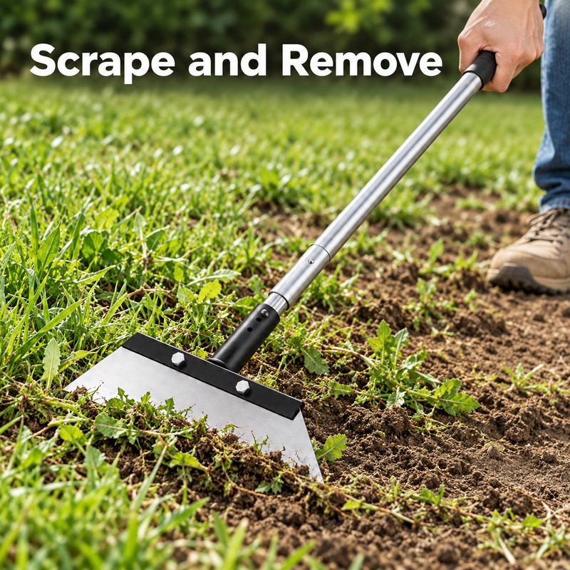 Heavy-Duty Steel Garden Weeding Shovel – Multi-Purpose Weed Removal and